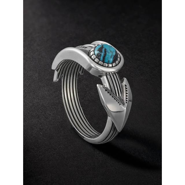 Jacques Marie Mage - Natrona Limited Edition Sterling Silver and Apache Blue Turquoise Ring - Men - Silver - 9