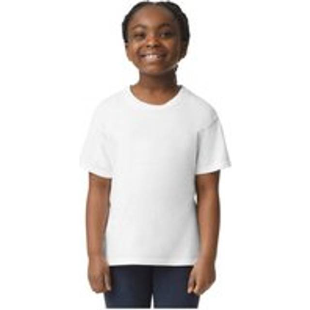 (7-8 Years, White) Gildan Childrens/Kids Plain T-Shirt