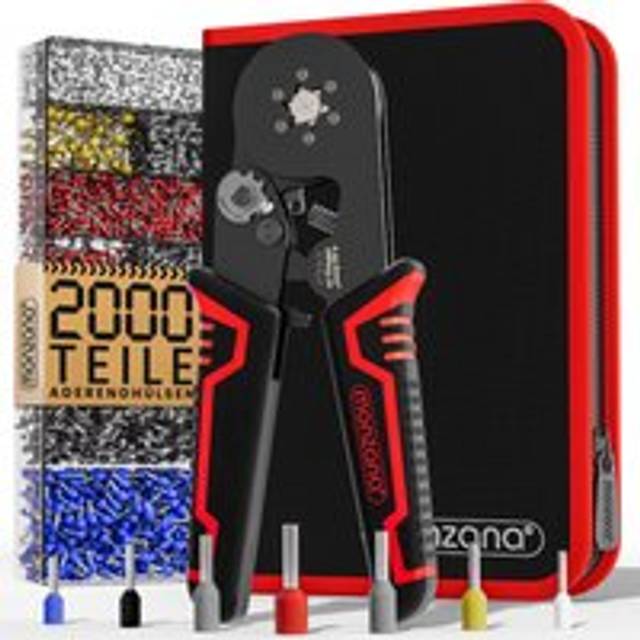 Hexagonal crimping pliers incl 2,000 pcs wire end ferrules