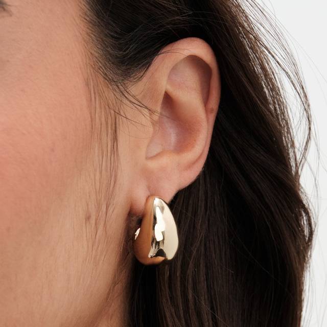Jon Richard Jon Richard Gold Plated Curved Domed Earrings