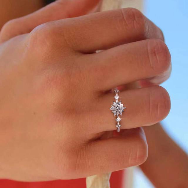 SHEIN 1pc Retro Luxury Square Decor  Ring For Women S925 Sterling Silver Fine Jewelry Gift For Ladies Prom Party Jewelry