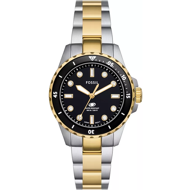 Fossil Blue Dive Three-Hand Date Two-Tone Stainless Steel Watch