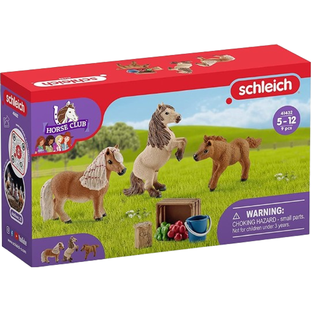 41432 Mini Shetland Family, ages 5+, HORSE CLUB â Playset, 8 pieces, exclusive to Amazon