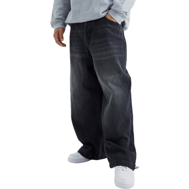 Denim Parachute Washed Jeans - Black - 32R