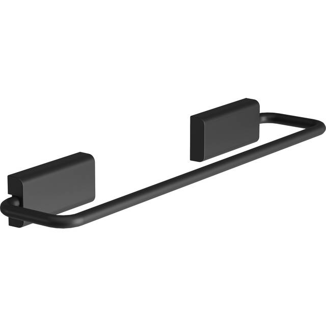 Cosmic Wall Mounted Towel Rectangular Rail with Black Matte Finish