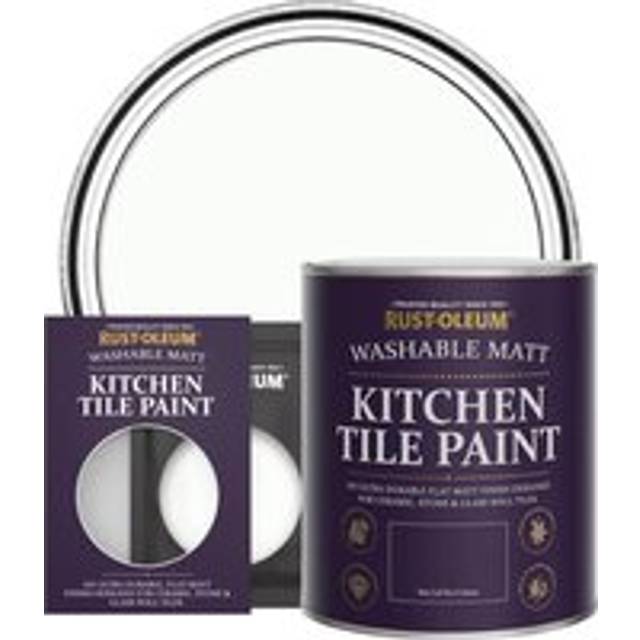 Rust-Oleum Kitchen Tile Paint, Matt Finish - MOONSTONE - 10ml - White