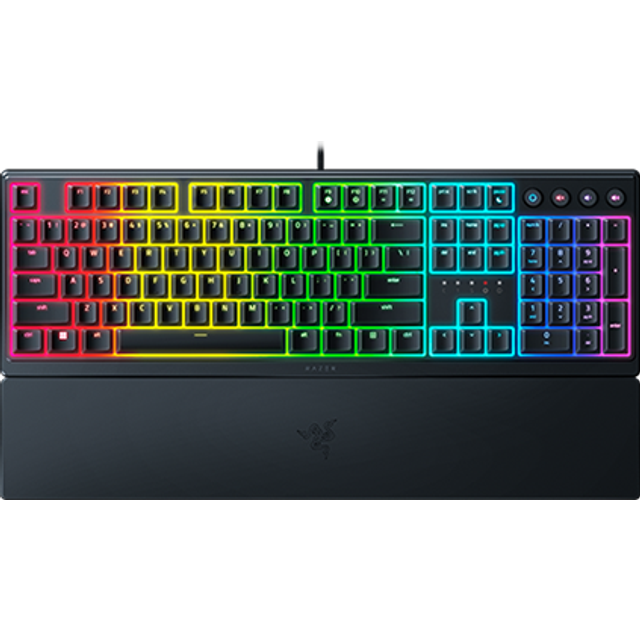 Razer Ornata V3 - US - Low-profile Mecha-membrane RGB Keyboard - Low-profile Keys - Razer Mecha-Membrane Switches - UV-coated Keycaps