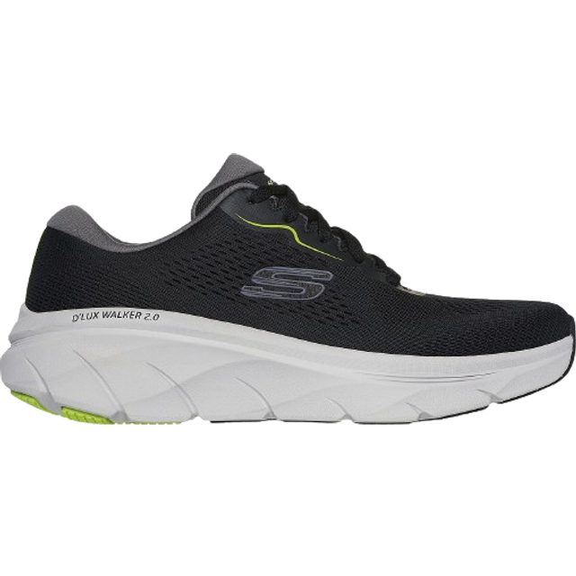 Men's Skechers Men's D'Lux Walker 2.0 Trainers in Black /Lime - Size: 9