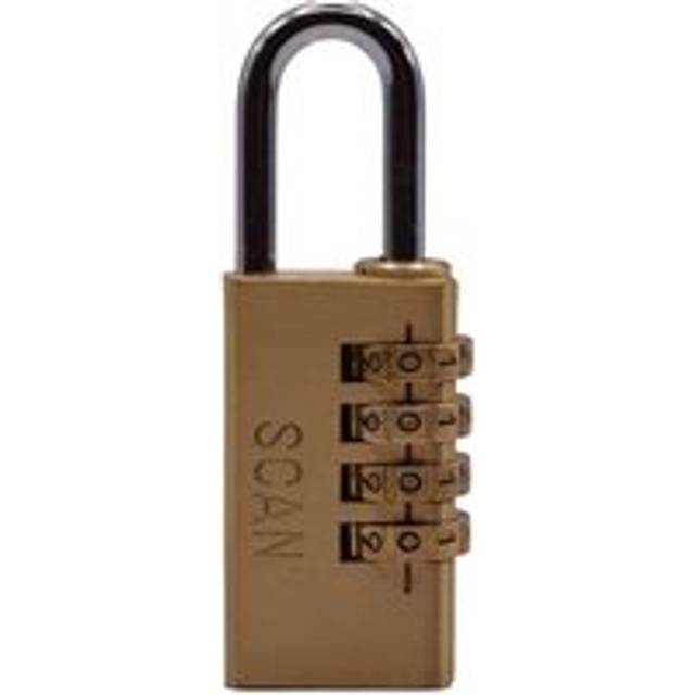 Scan NL1134 Brass Combination Padlock 28mm
