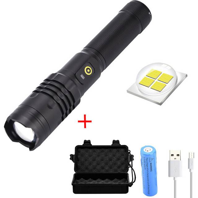 XANES XH-P50 1000 Lumens LED Zoomable Flashlight 18650 Battery USB Rechargeable 3 Modes Work Lamp