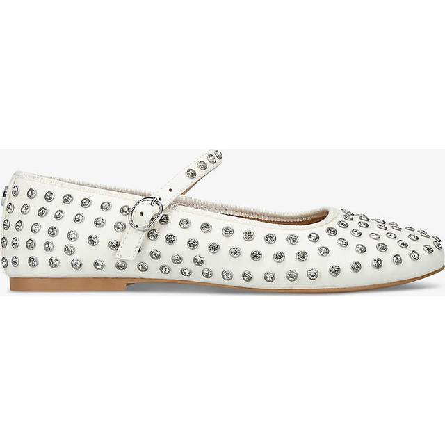 Steve Madden Womens Cream Vinetta Stud-embellished Woven Ballet Flats Eur 40 / 7 Uk Women - CREAM