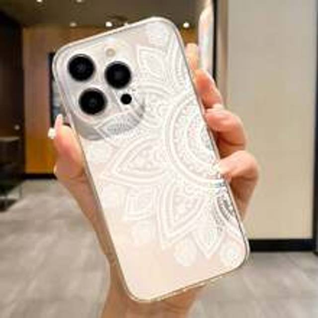 1-delat moderiktigt tryckt stötsäkert mjukt telefonfodral, minimalistiskt och praktiskt multifunktionellt - Genomskinlig (Multi-size)
