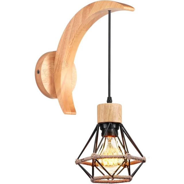 Indoor Wall Lamp Metal Cage Wall Light Retro Wall Lamp Modern Wall Sconce for Bedroom Living Room Kitchen Cafe