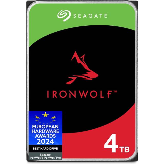 Seagate IronWolf, 4TB, NAS, Internal Hard Drive, CMR 3.5 Inch, SATA, 6GB/s, 5,400 RPM, 256 MB Cache, for RAID Network Attached Storage, 3 year Rescue