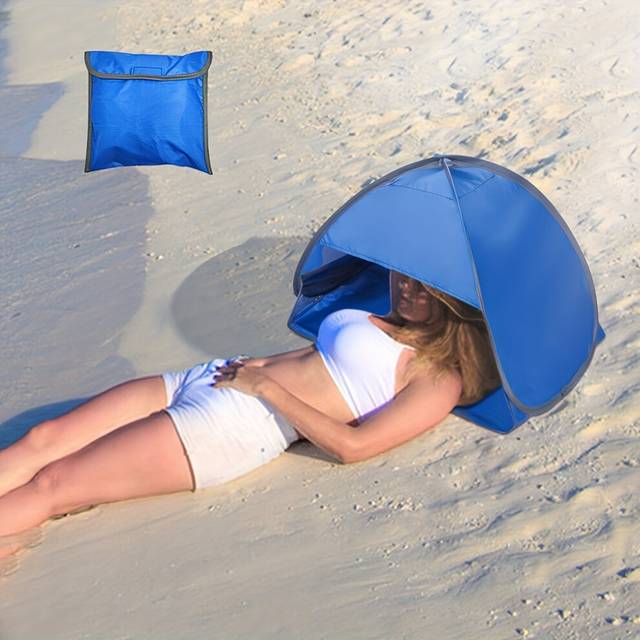 (Blue, 1pc) 1PC Small Tent, Beach Sunshade Tent, Outdoor Beach Sun Protection, Sun