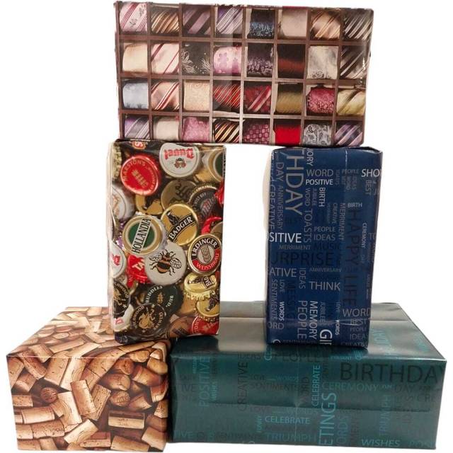 10 sheets of luxury gift wrapping paper & tags christmas father's day etc wrap