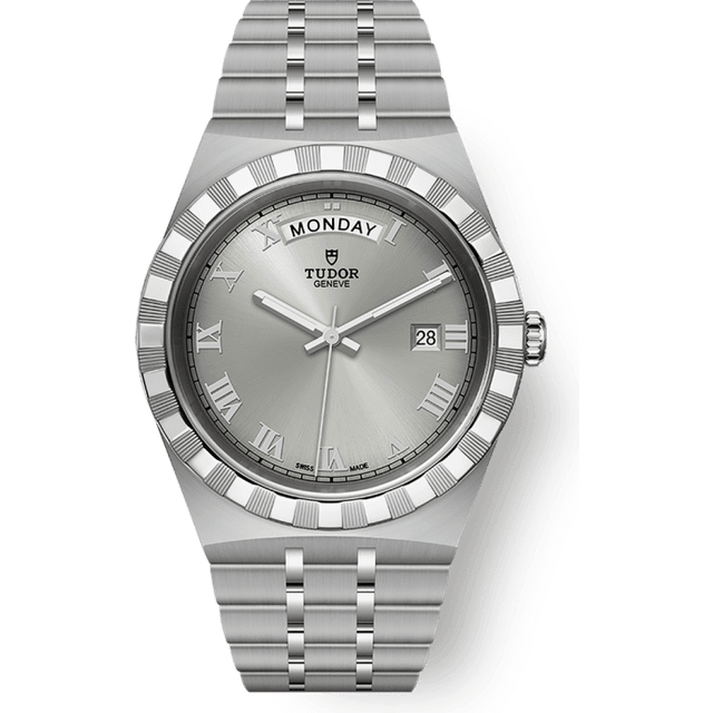 Tudor Mens Silver M28600-0001 Royal Stainless-steel Automatic Watch 41mm - SILVER