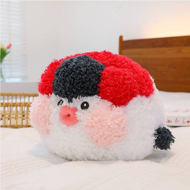 (Red) Goldfish Plush Toy Fashion Comfortable Cute Soft Ball Ball Throw Pillow Doll