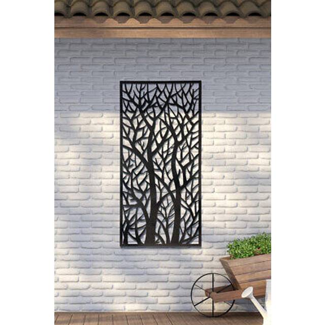 Mirroroutlet Amarelle Extra Large Metal Tree Design Decorative Garden Screen 120Cm X 60Cm