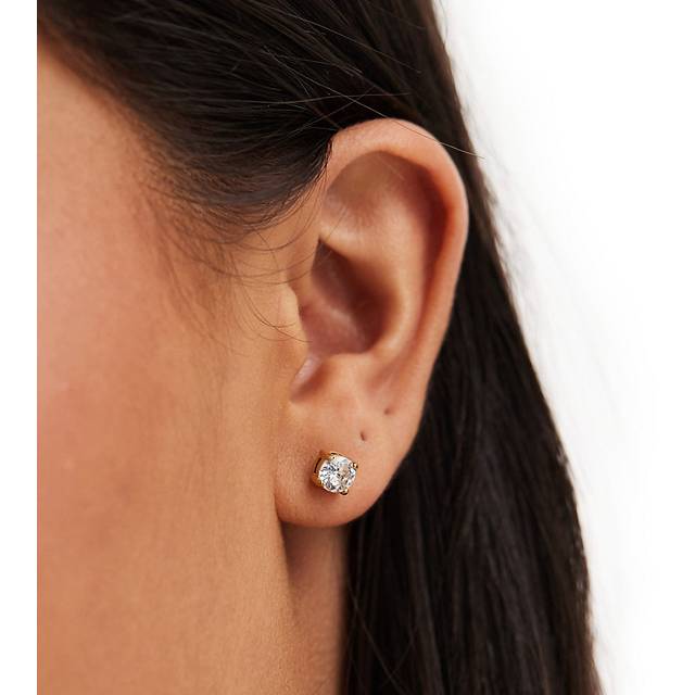 Gold Stainless Steel Sparkle Studs, Women's - Accessorize - One Size