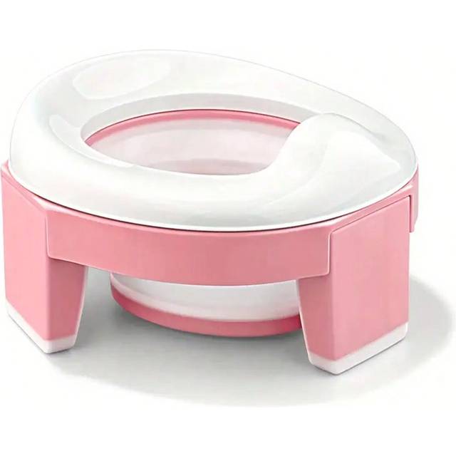 TWO DADS 1 Piece 3-In-1 Multifunctional Travel Potty Portable Folding Child Training Potty For Boys And Girls Pink