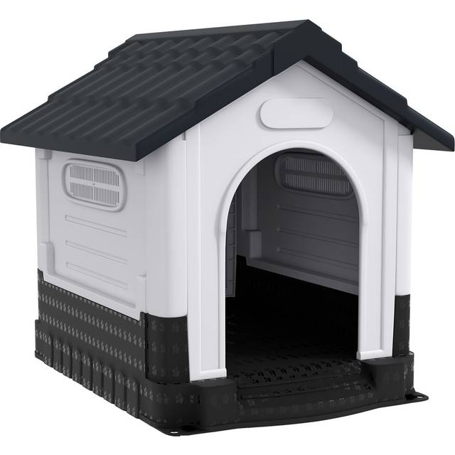 PawHut Grey Outdoor Medium and Large Dog Kennel - 22 x 109 x 86cm