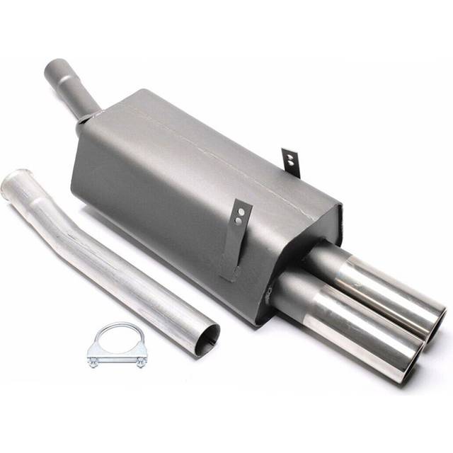 Sport Exhaust + Abe Tailpipe: 2x76mm For Bmw E36 6-cylinder