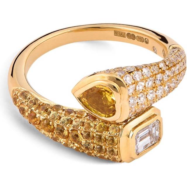 Shay Yellow Gold, Diamond and Yellow Sapphire Pinky Ring - 3 1/2