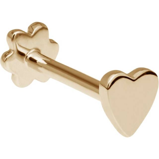 Maria Tash Yellow Gold Heart Threaded Stud Earring - 3mm
