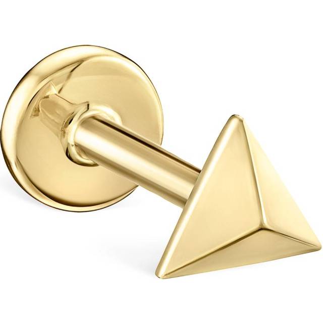 Maria Tash Yellow Gold Faceted Triangle Threaded Stud Earring - 3.5mm