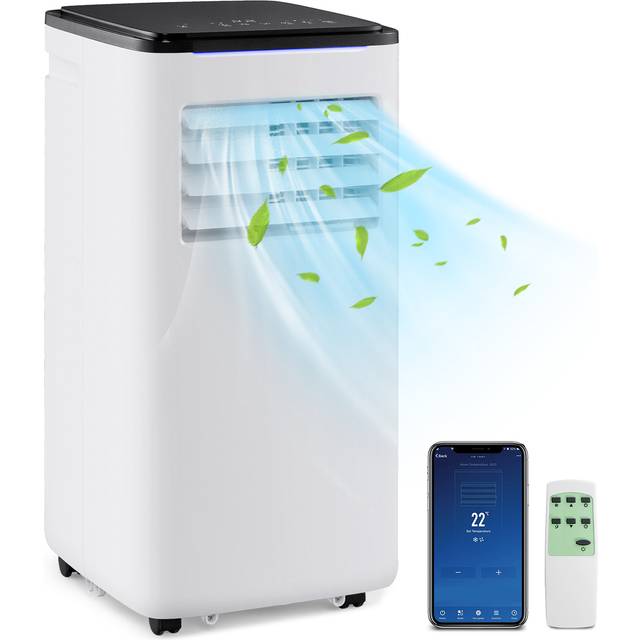 Costway White 9000BTU 4 in 1 Portable Air Conditioner with App Control - 89 x 40 x 38cm