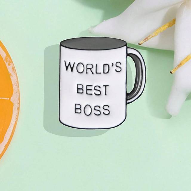 SHEIN 1pc Enamel Pin Badge Custom Mug Brooches Lapel pin Jeans shirt Bag Plant Books Jewelry Gift