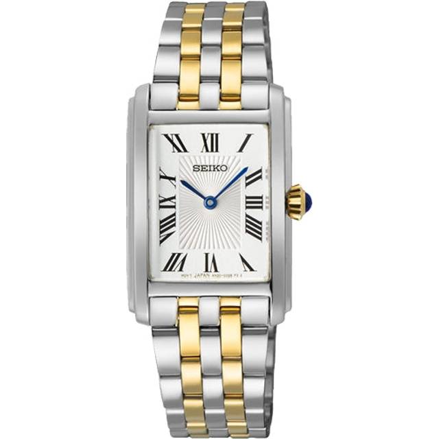 Seiko Swr087p1 Women's Quartz Watch - White Dial, Two-tone Stainless Steel Bracelet