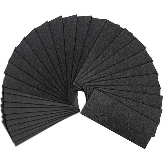 30 Pieces Wet and Dry Sandpaper 80 120 220 Grit Assorted Sanding Sheets, 9 x 3.6 Inches Abrasive Paper