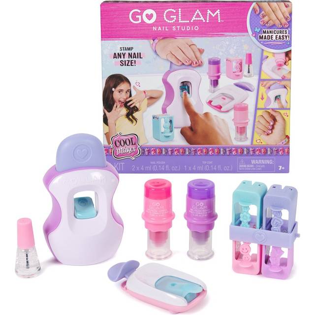 Cool Maker  GO GLAM Studio Nail Kit  Style 200 Nails with 4 Designs  2 Polish Applicators & Nail Mask  Arts & Crafts Christmas Gifts for Kids Ages 7+