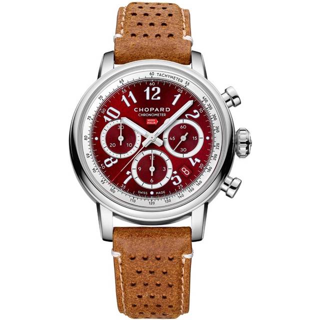 Chopard Lucent Steel Mille Miglia Chronograph Watch - Silver - 40.5mm