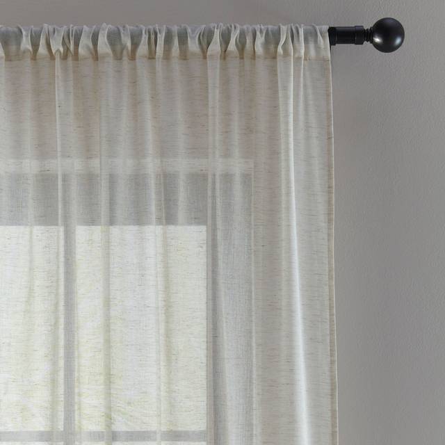 Marley Slot Top Unlined Curtains - Natural