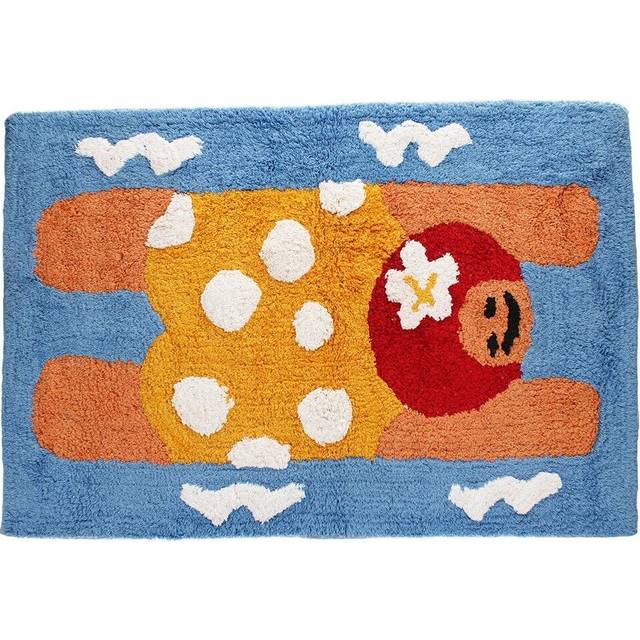 Tufted cotton bath mat Rex London Nageur - Bleu - 83x52.5x1 cm