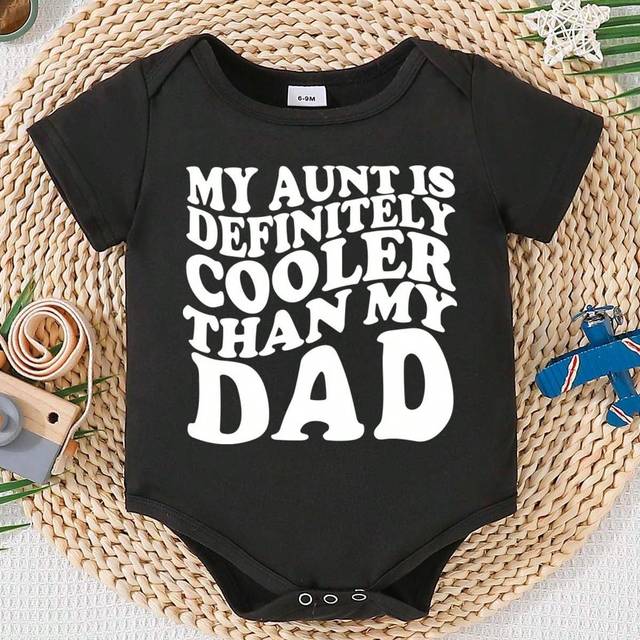 SHEIN Baby Boy Newborn Letter Printing Cute Bodysuit Clothes For Baby Boys Girl