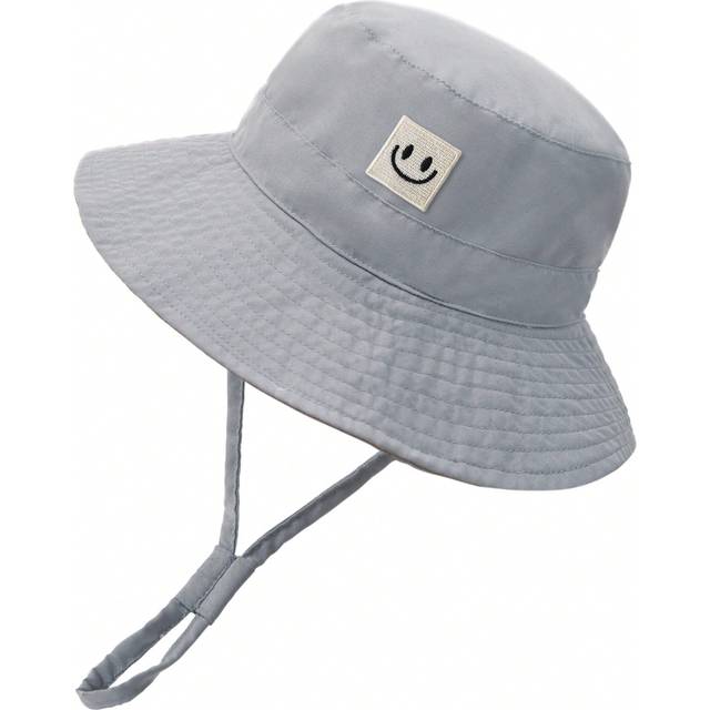 SHEIN 1pc Baby Sun Hat Smile Face Toddler Boys Girls Bucket Hat UPF 50+ Sun Protection