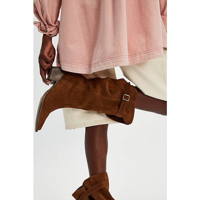 Extra Slouch Boots by Free People in True Tan Suede, Size: US 8