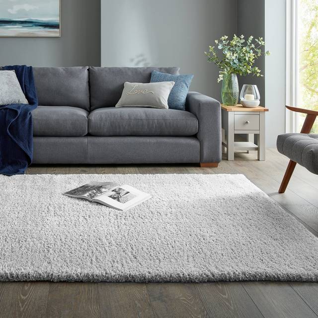 Cosy Soft Shaggy Rug - Teddy Grey