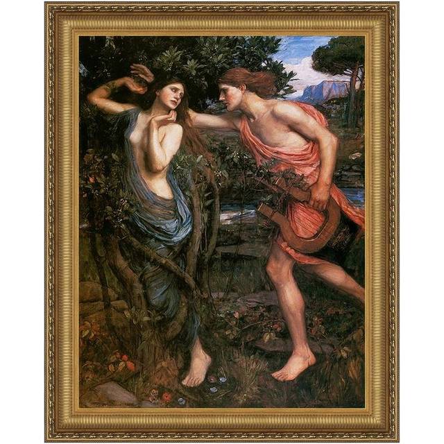 Apollo And Daphne Framed Canvas Replica Painting: Large