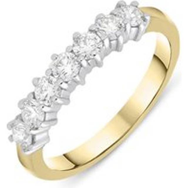 18ct Yellow Gold 0.60ct Diamond Brilliant Cut Wedding Half Eternity Ring - Yellow Gold