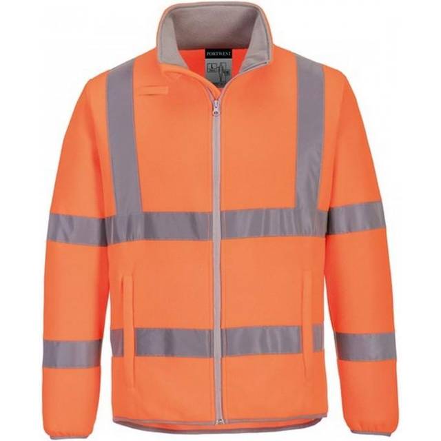 (XXL, Orange) Portwest Unisex Adult Eco Friendly Hi-Vis Fleece Jacket