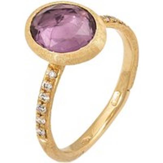 Marco Bicego Jaipur 18ct Yellow Gold Amethyst Diamond Ring - P