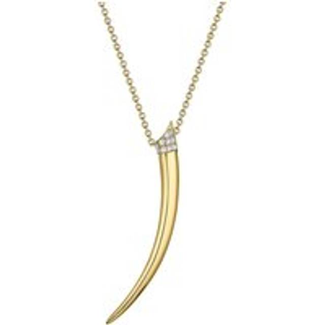 Shaun Leane Sabre 18ct Yellow Gold Plated Sterling Silver Diamond Tusk Necklace - Yellow Gold