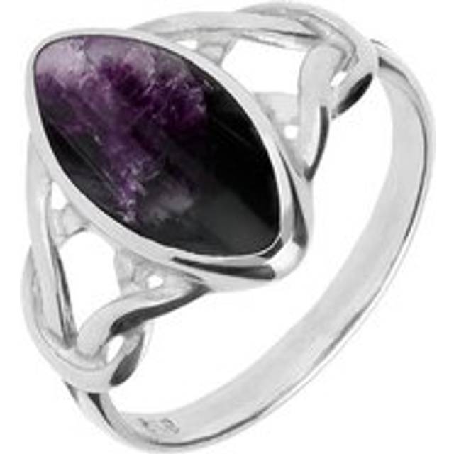 Sterling Silver Blue John Marquise Celtic Ring - Option1 Value Silver