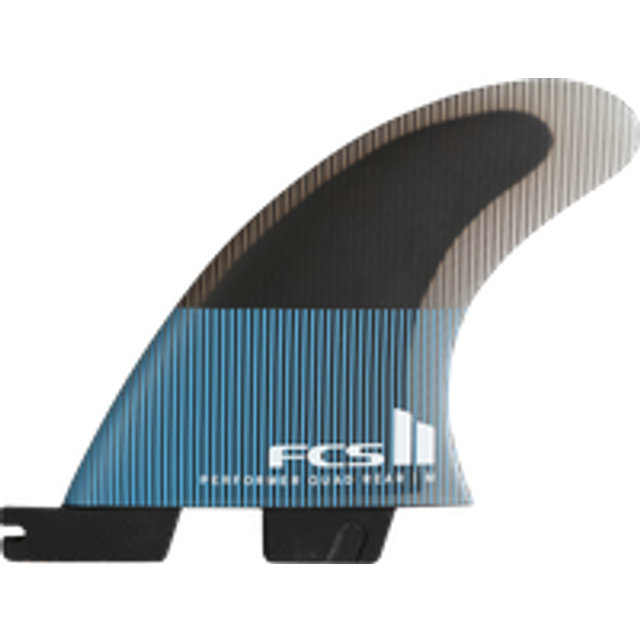 FCS II Performer PC Quad Rear Surfboard Fins in Tranquil Blue - L