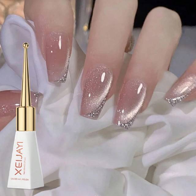 XEIJAYI 1pc 10ml Crystal Cat Eye Nail Gel Nail Art Glitter Gel Polish For Gel Polish DIY Home Nail Salon